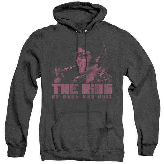 Elvis Presley The King Heather Mens Hoodie Black