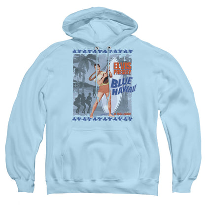 Elvis Presley Blue Hawaii Poster Mens Hoodie Light Blue