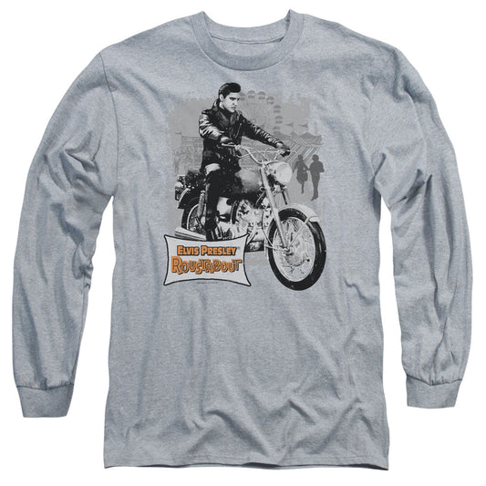 Elvis Presley Roustabout Poster Mens Long Sleeve Shirt Athletic Heather