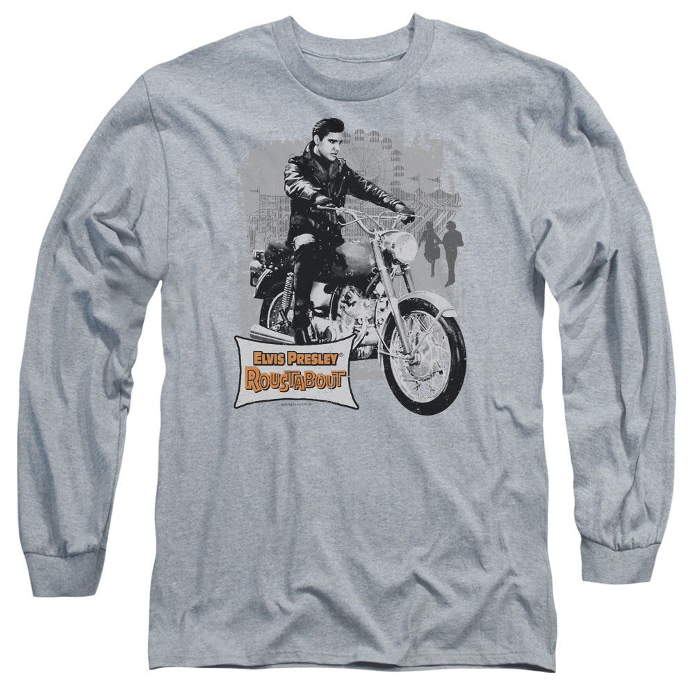 Elvis Presley Roustabout Poster Mens Long Sleeve Shirt Athletic Heather Officially Licensed