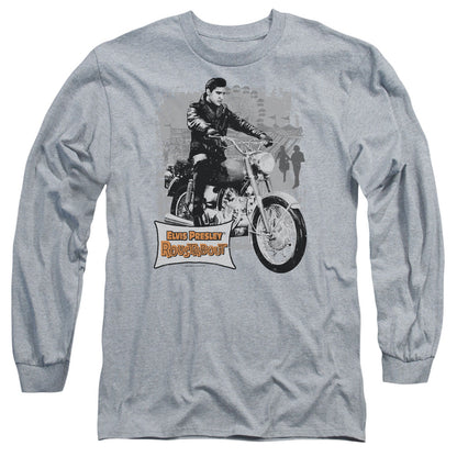 Elvis Presley Roustabout Poster Mens Long Sleeve Shirt Athletic Heather Officially Licensed
