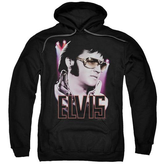 Elvis Presley 70s Star Mens Hoodie Black