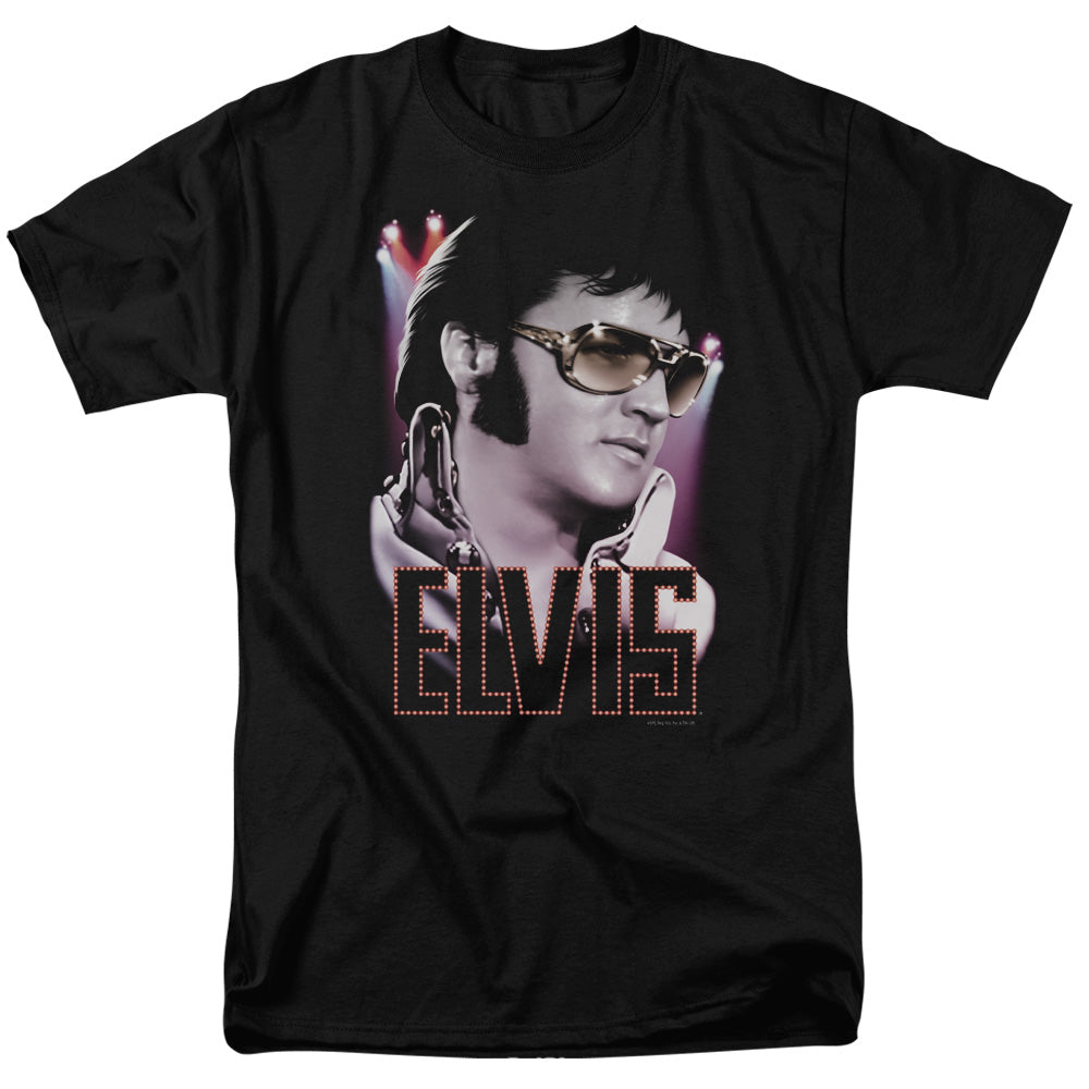 Elvis Presley 70S Star Mens T Shirt Black