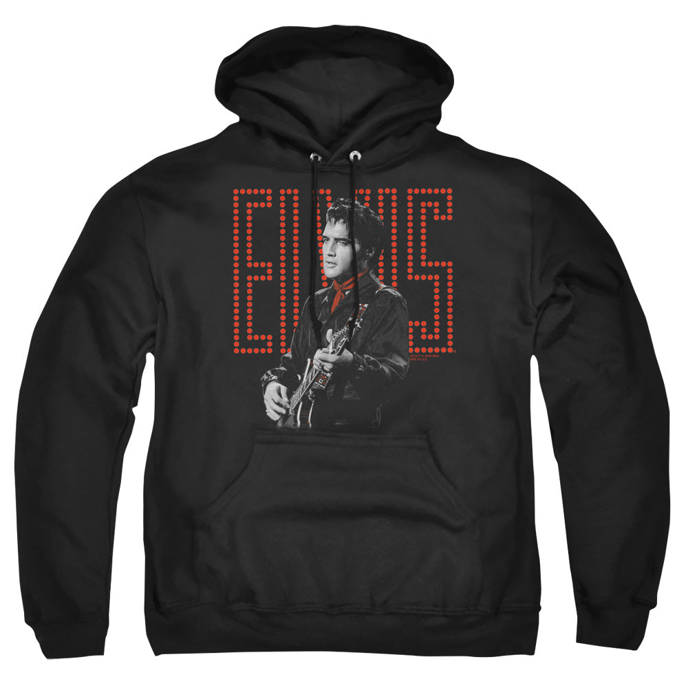 Elvis Presley Red Guitarman Mens Hoodie Black