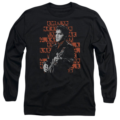 Elvis Presley 1968 Mens Long Sleeve Shirt Black Officially Licensed