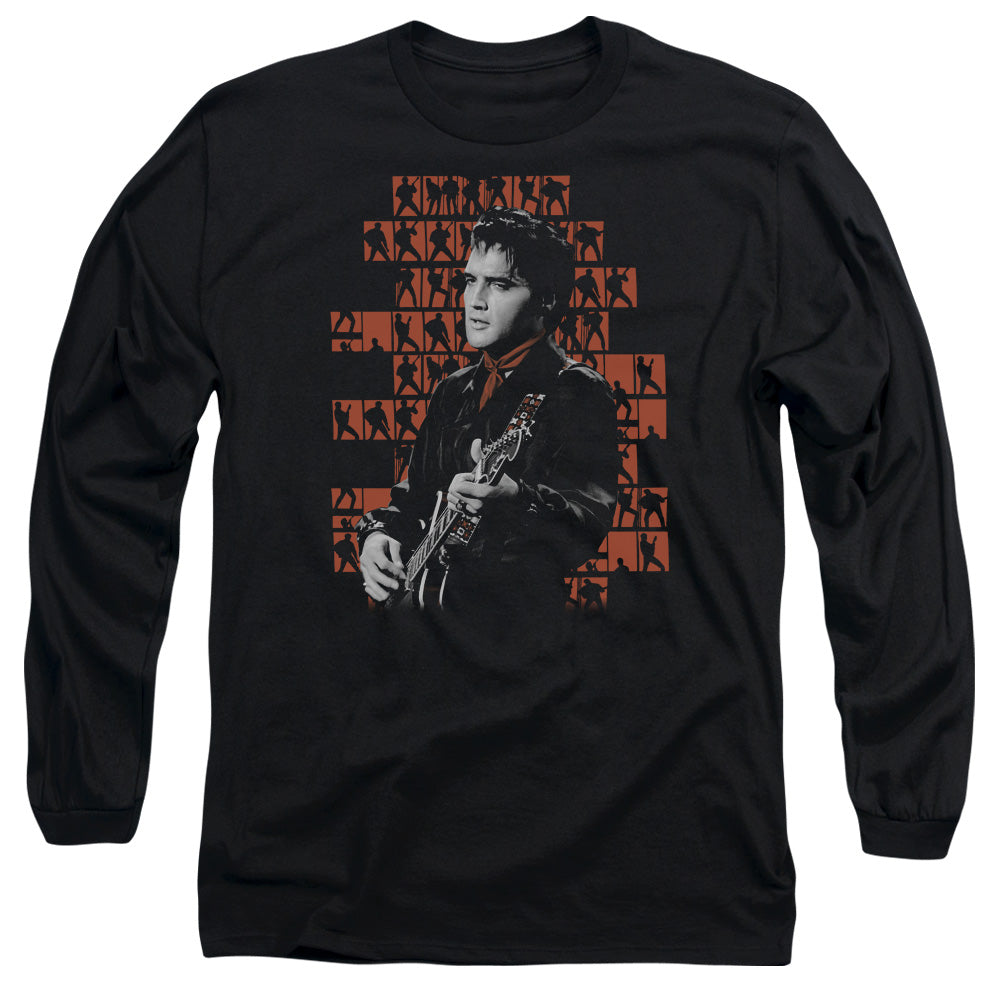 Elvis Presley 1968 Mens Long Sleeve Shirt Black Officially Licensed
