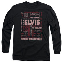 Load image into Gallery viewer, Elvis Presley Whole Lotta Type Mens Long Sleeve Shirt Black Officially Licensed
