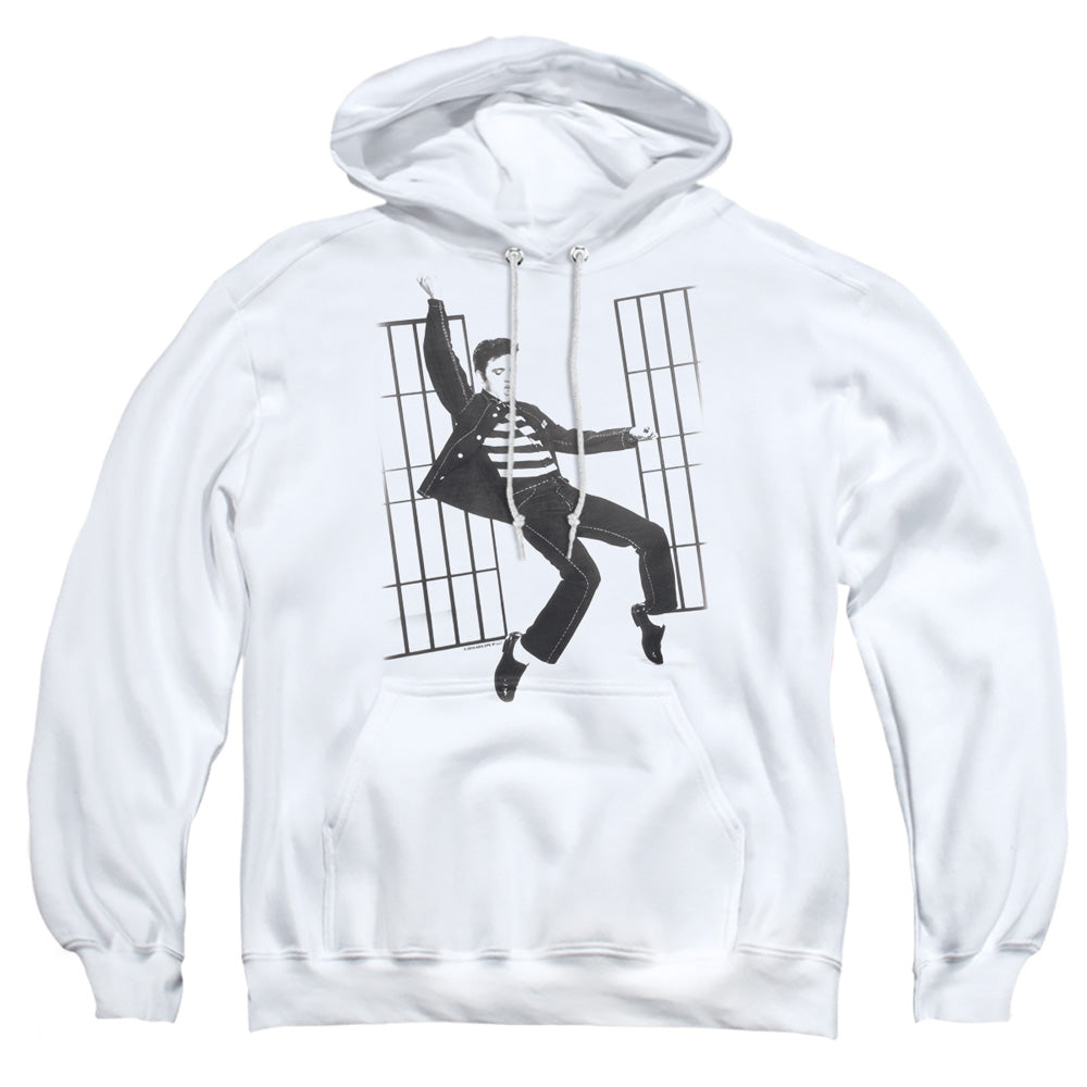 Elvis Presley Jailhouse Rock Mens Hoodie White