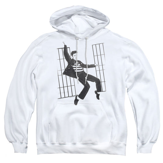 Elvis Presley Jailhouse Rock Mens Hoodie White