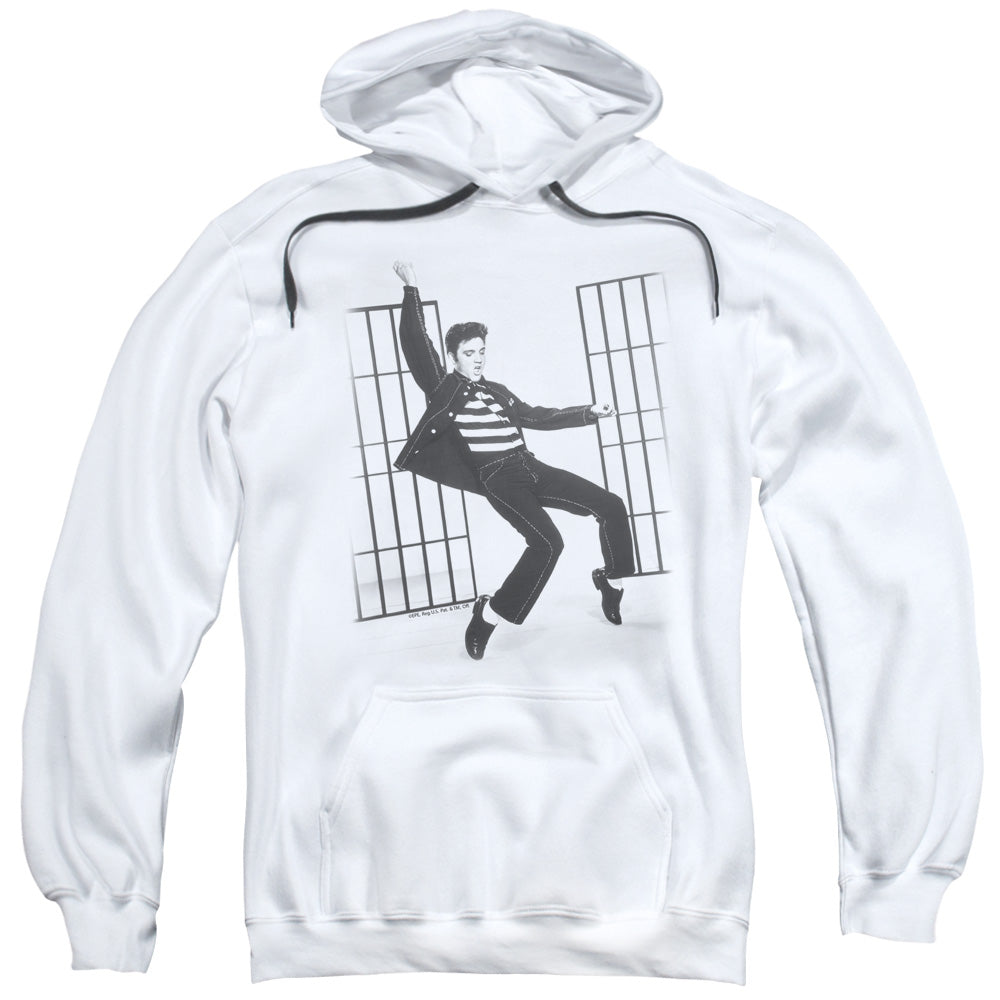 Elvis Presley Jailhouse Rock Mens Hoodie White