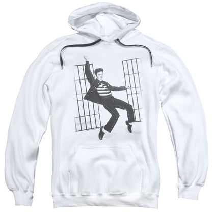 Elvis Presley Jailhouse Rock Mens Hoodie White