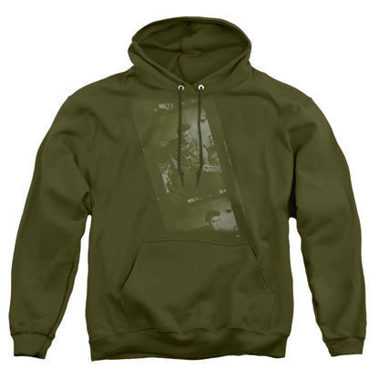 Elvis Presley Army Mens Hoodie Military Green