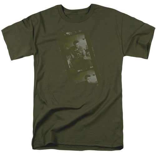 Elvis Presley Army Mens T Shirt Military Green