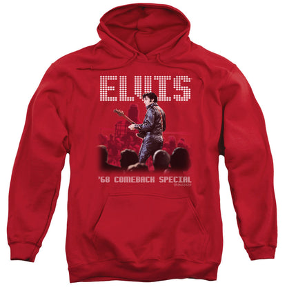 Elvis Presley Return of the King Mens Hoodie Red
