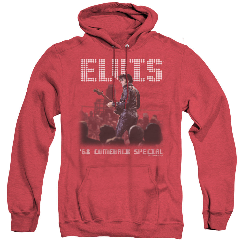 Elvis Presley Return of the King Heather Mens Hoodie Red
