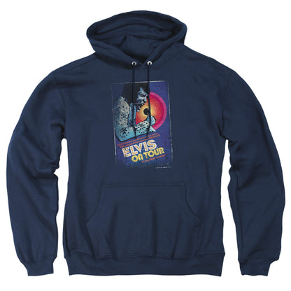 Elvis Presley On Tour Poster Mens Hoodie Navy