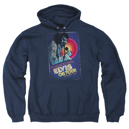 Elvis Presley On Tour Poster Mens Hoodie Navy