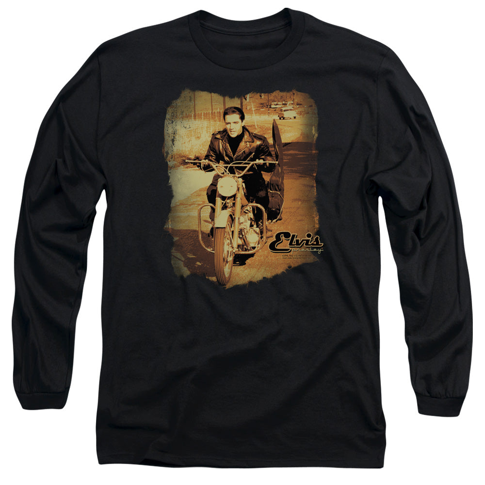 Elvis Presley Hit The Road Mens Long Sleeve Shirt Black Officially Licensed