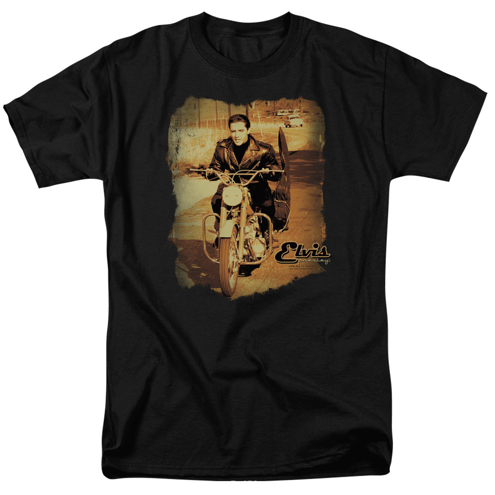 Elvis Presley Hit The Road Mens T Shirt Black