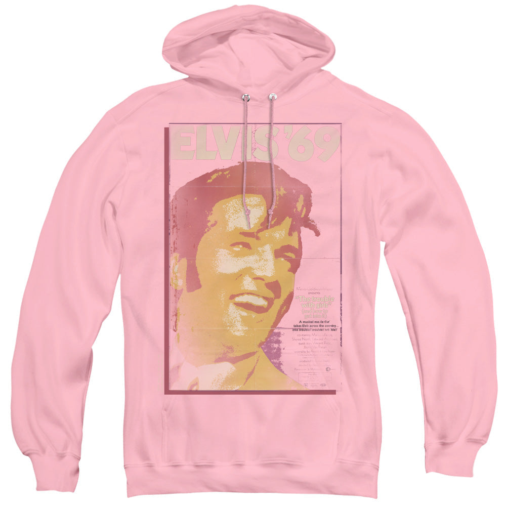 Elvis Presley Trouble With Girls Mens Hoodie Pink