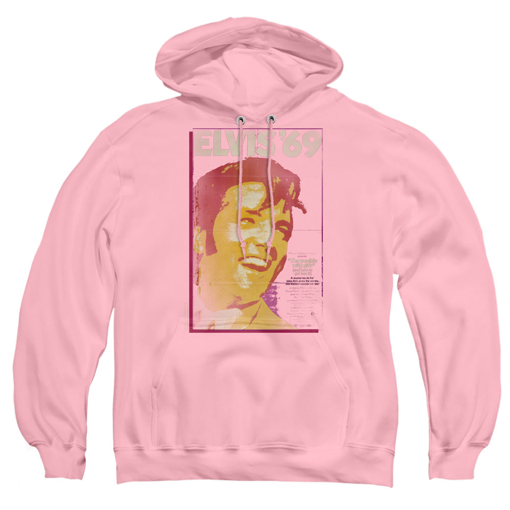 Elvis Presley Trouble With Girls Mens Hoodie Pink