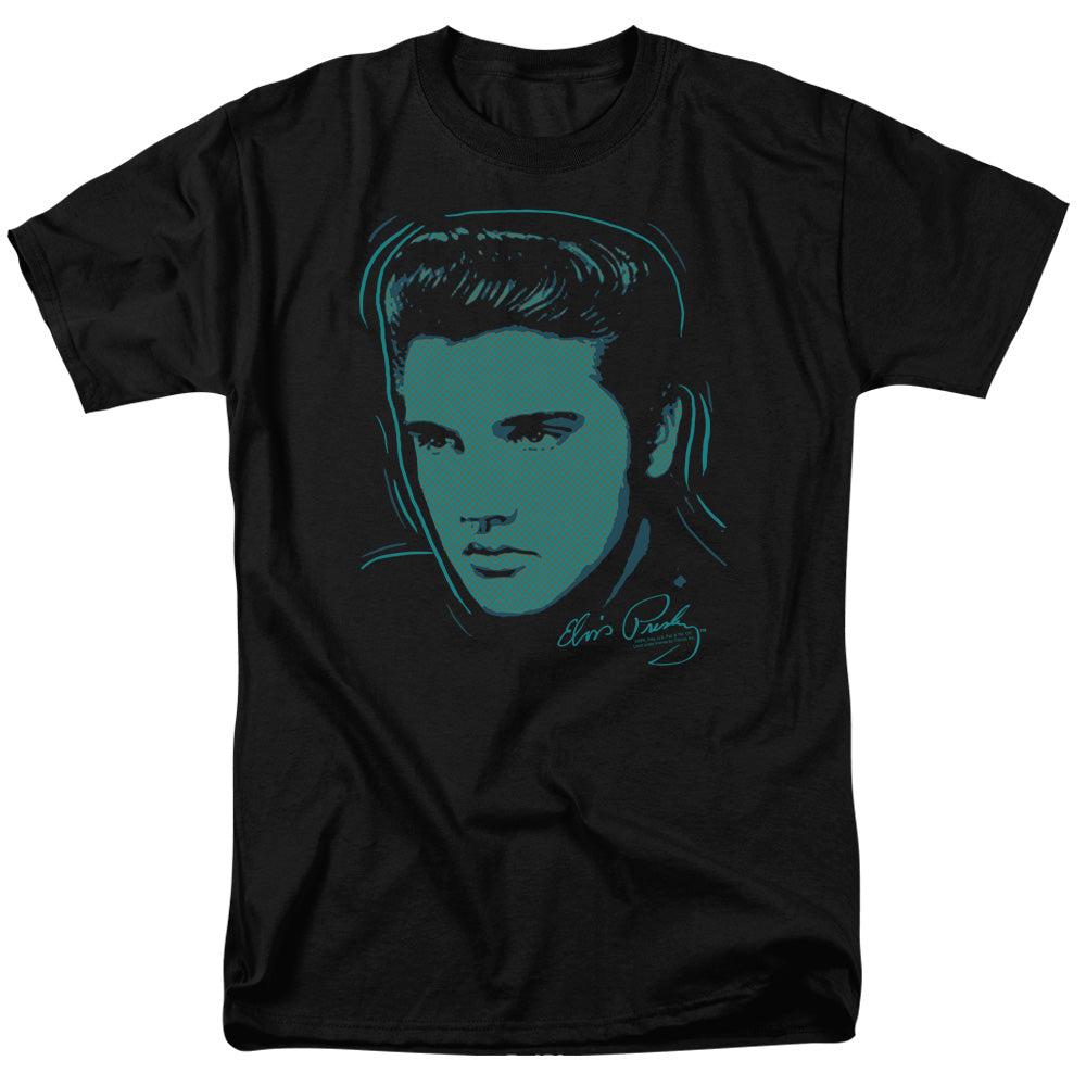 Elvis Presley Young Dots Mens T Shirt Black