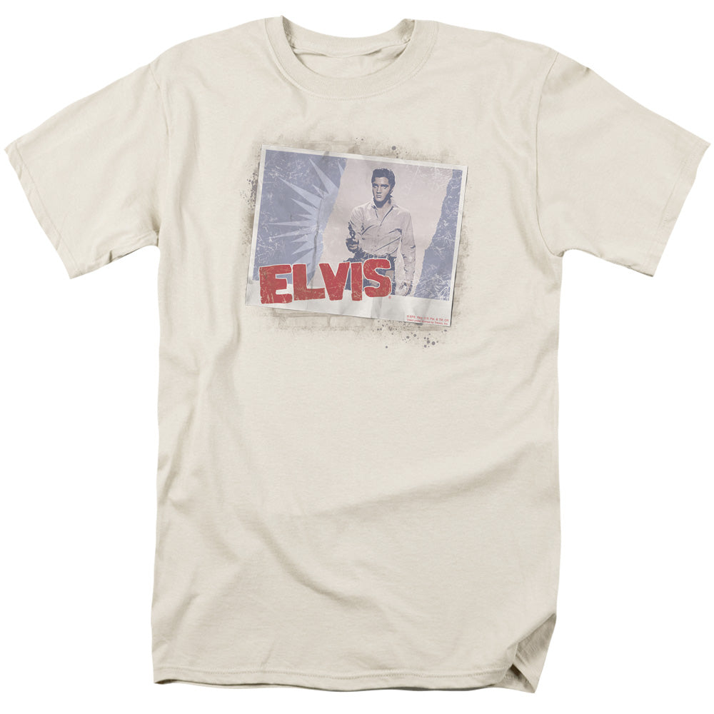 Elvis Presley Tough Guy Poster Mens T Shirt Sand