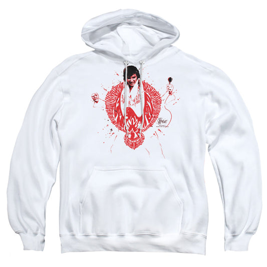 Elvis Presley Red Pheonix Mens Hoodie White