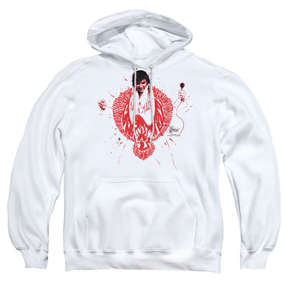 Elvis Presley Red Pheonix Mens Hoodie White