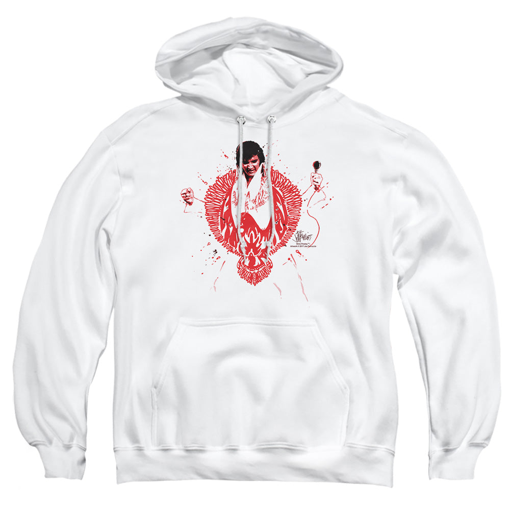 Elvis Presley Red Pheonix Mens Hoodie White