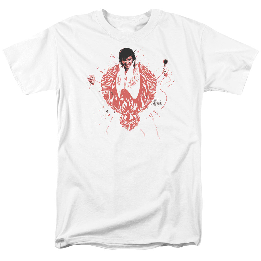 Elvis Presley Red Phoenix Mens T Shirt White
