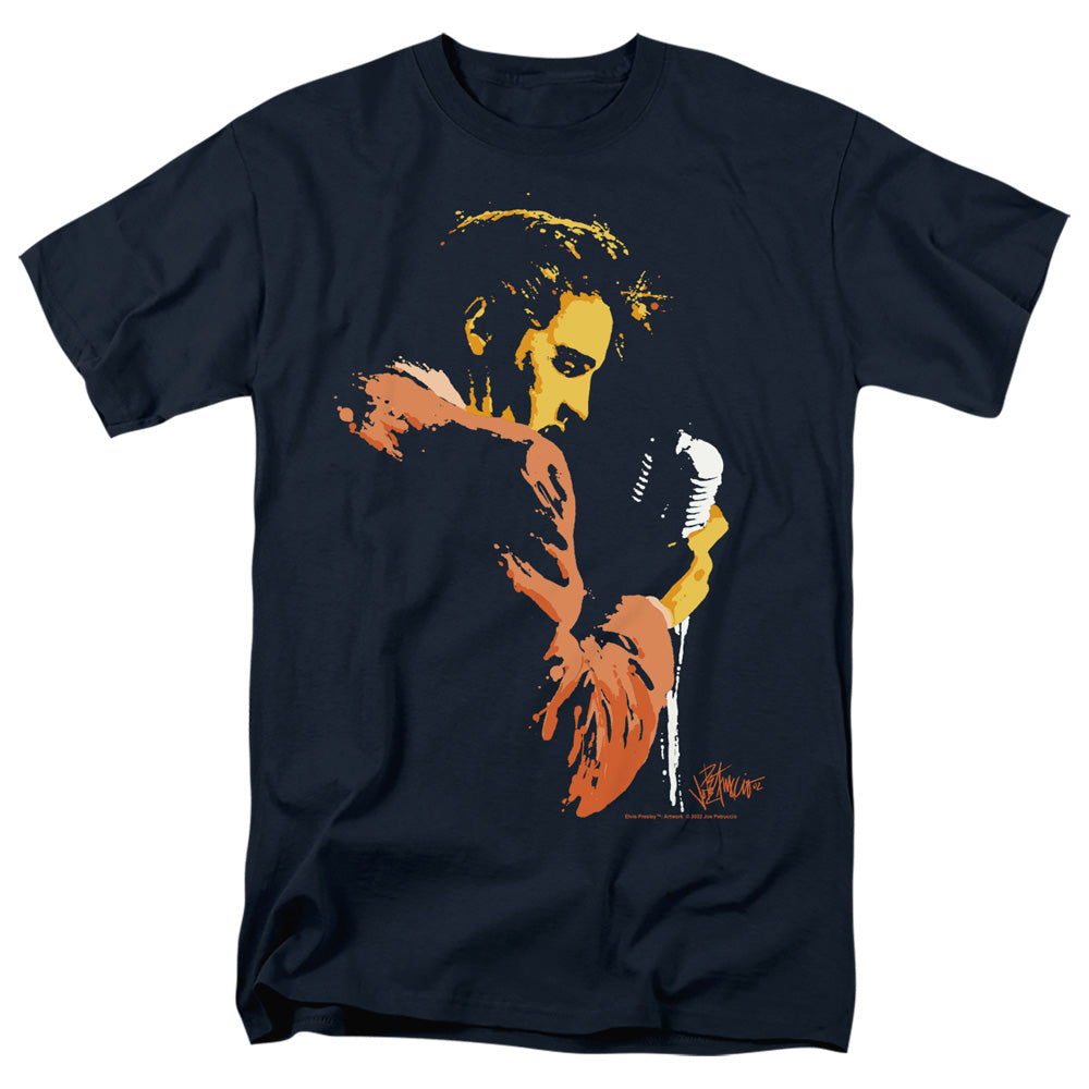 Elvis Presley Early Elvis Mens T Shirt Navy