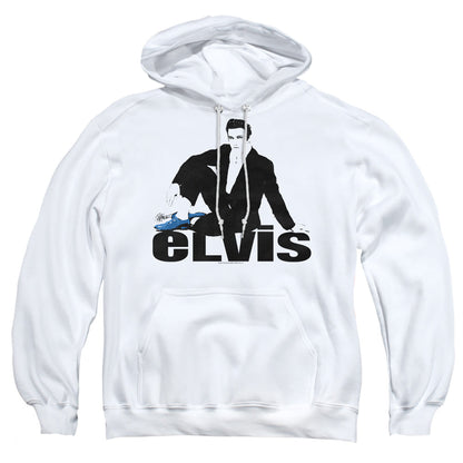 Elvis Presley Blue Suede Mens Hoodie White