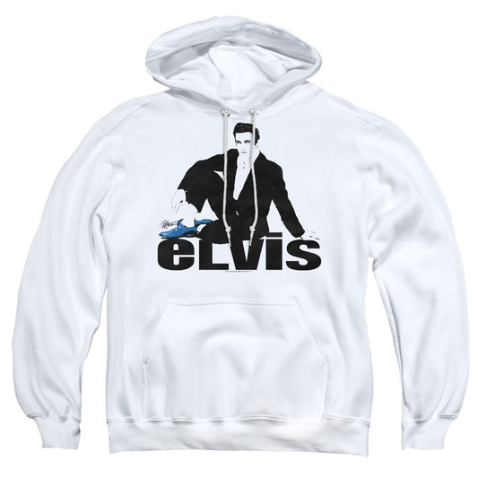 Elvis Presley Blue Suede Mens Hoodie White
