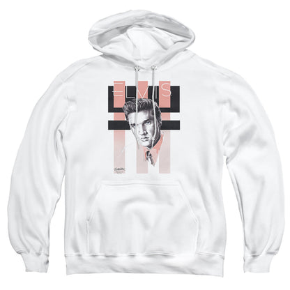 Elvis Presley Retro Mens Hoodie White
