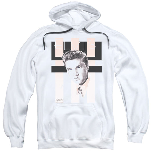 Elvis Presley Retro Mens Hoodie White
