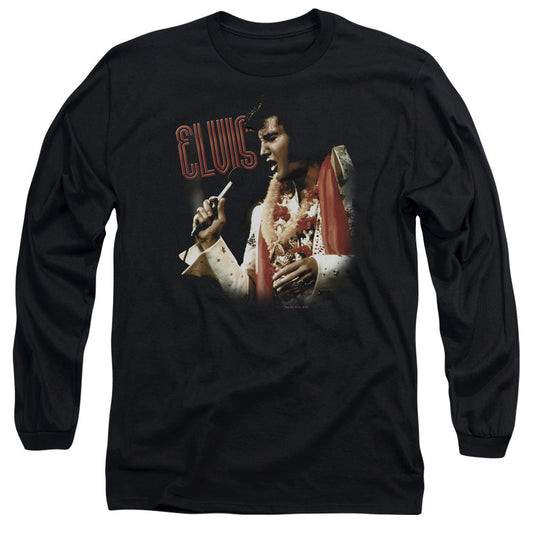 Elvis Presley Soulful Mens Long Sleeve Shirt Black Officially Licensed