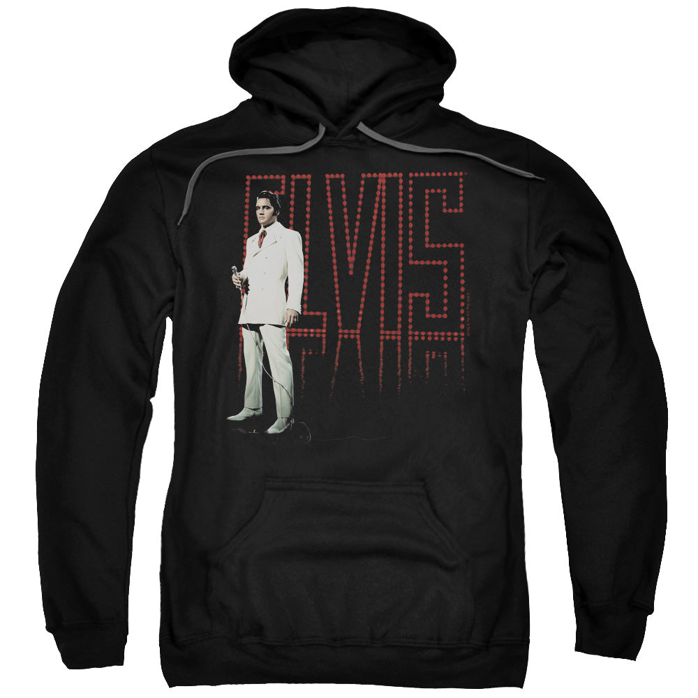 Elvis Presley White Suit Mens Hoodie Black