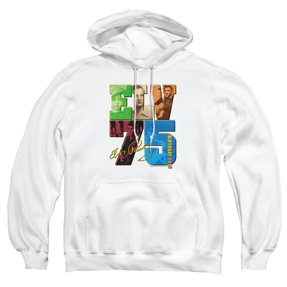 Elvis Presley Birthday 2010 Mens Hoodie White