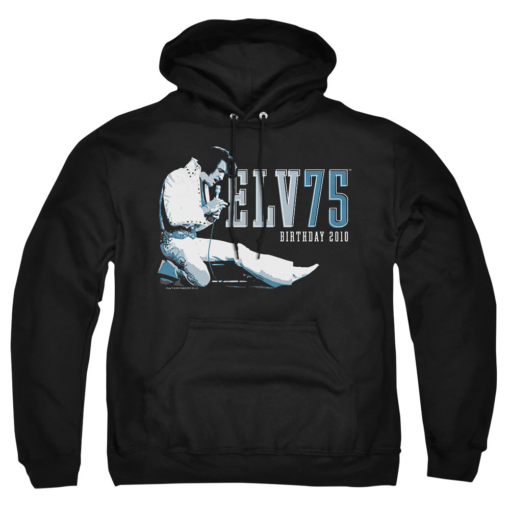 Elvis Presley Elv 75 Logo Mens Hoodie Black