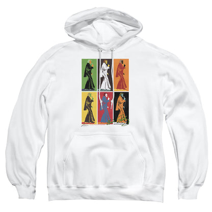 Elvis Presley Retro Boxes Mens Hoodie White