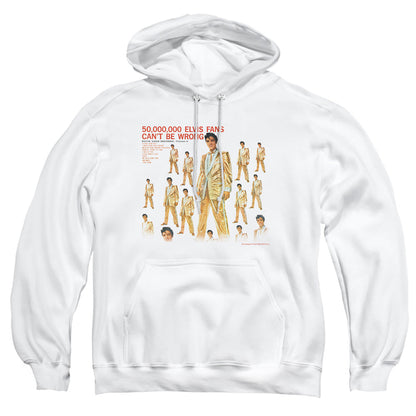Elvis Presley 50 Million Fans Mens Hoodie White
