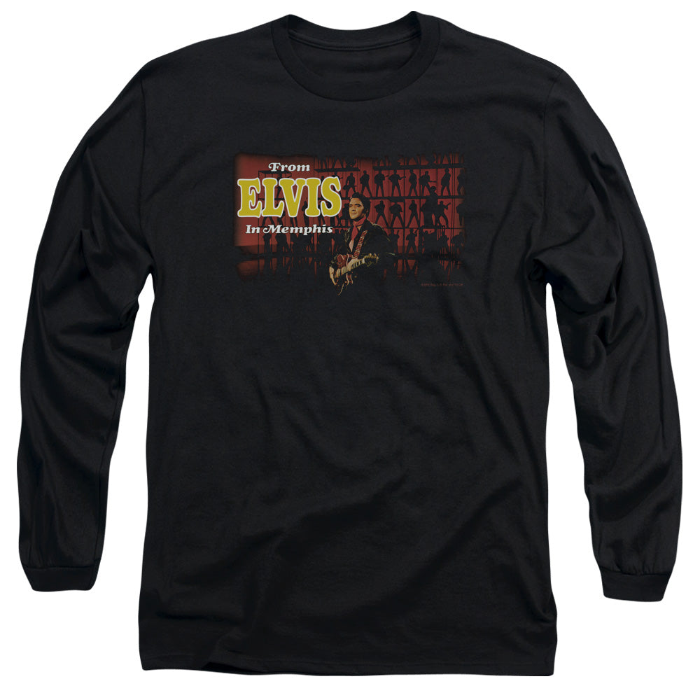 Elvis Presley From Elvis In Memphis Mens Long Sleeve Shirt Black Officially Licensed