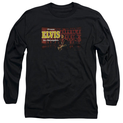 Elvis Presley From Elvis In Memphis Mens Long Sleeve Shirt Black Officially Licensed