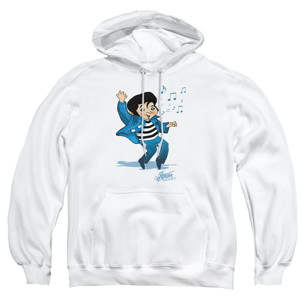 Elvis Presley Lil Jailbird Mens Hoodie White