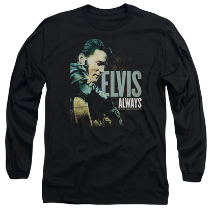 Elvis Presley Always The Original Mens Long Sleeve Shirt Black Officially Licensed