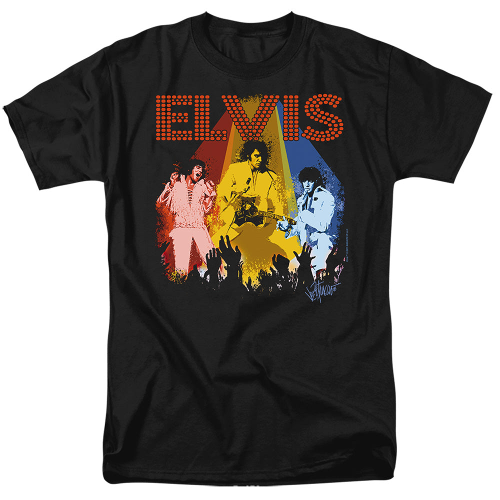 Elvis Presley Vegas Remembered Mens T Shirt Black