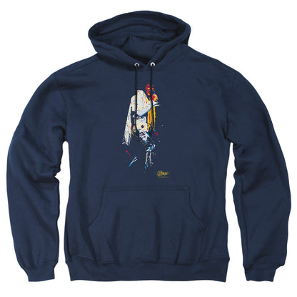Elvis Presley Yellow Scarf Mens Hoodie Navy