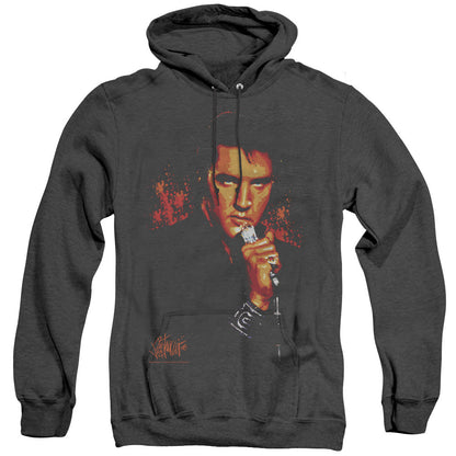 Elvis Presley Trouble Heather Mens Hoodie Black