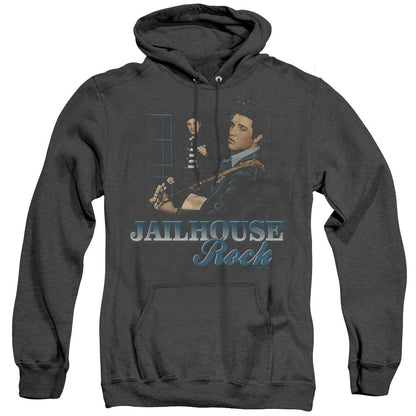 Elvis Presley Jailhouse Rock Heather Mens Hoodie Black